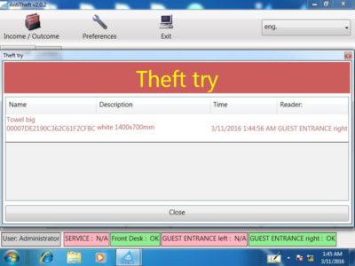 Anti-theft software & RFID system